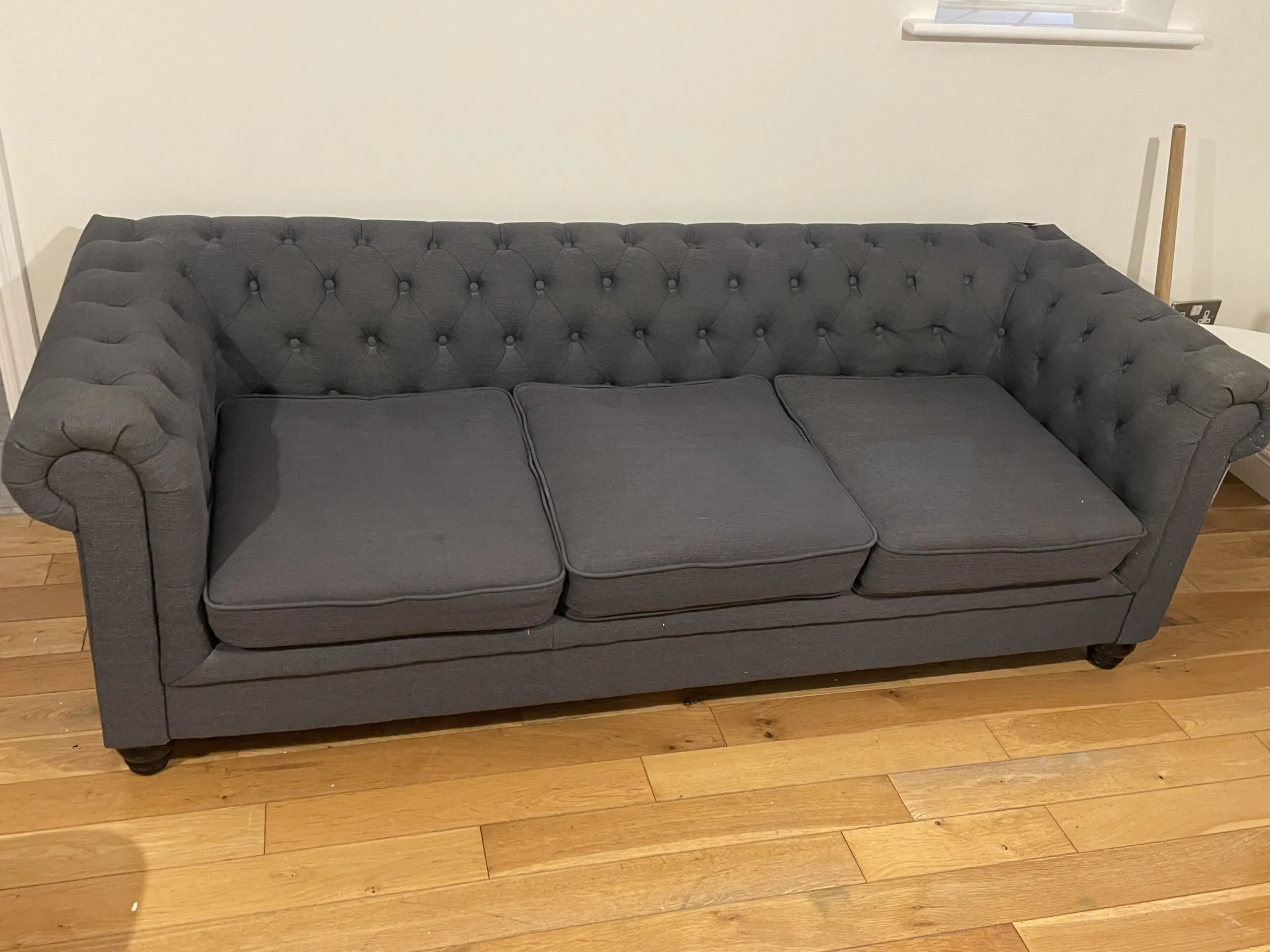 Bespoke Chesterfield Style 3-Seater Sofa with Button Tufted Back
