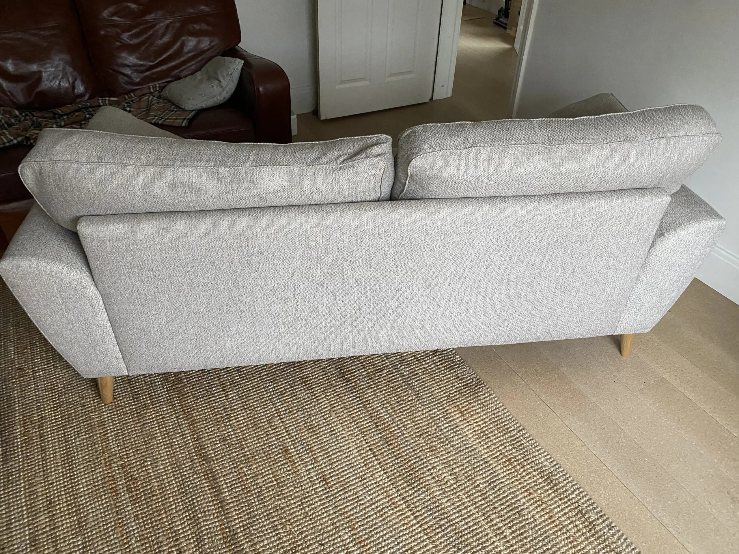 John Lewis Ambleside Large 3 Seater Sofa, Light Leg, Textured Weave Natural