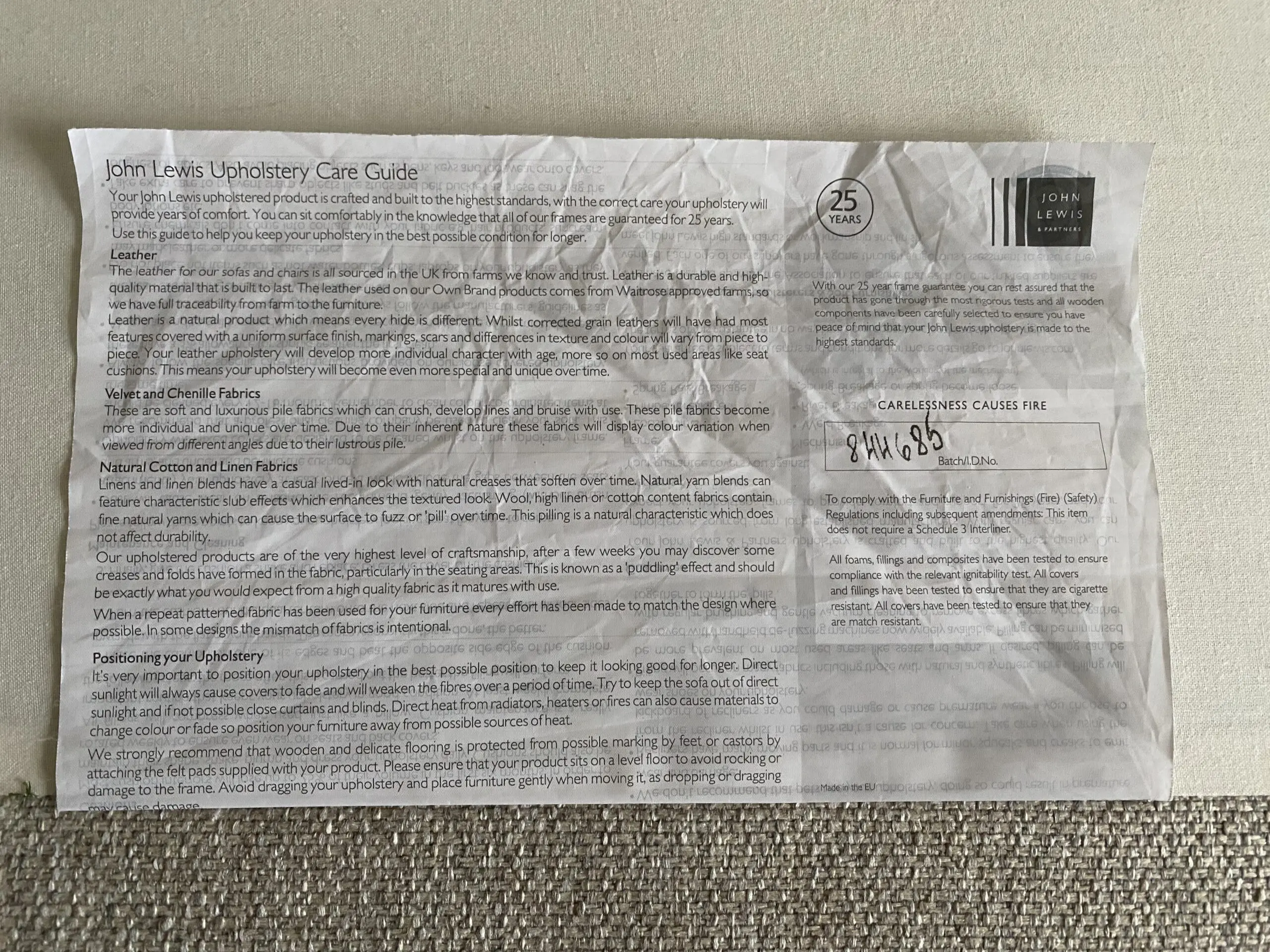 John Lewis Ambleside Large 3 Seater Sofa, Light Leg, Textured Weave Natural