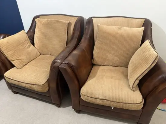 Brown sofa set