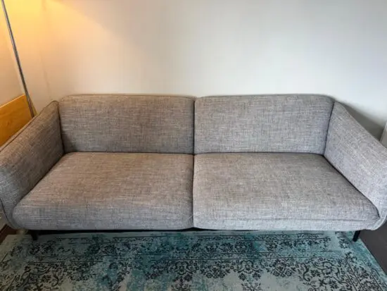 DFS Grey Valletta Three Seat Sofa and Armchair