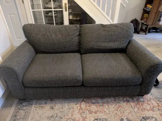 Habitat Lisbon 3 Seater Fabric Sofa - Charcoal