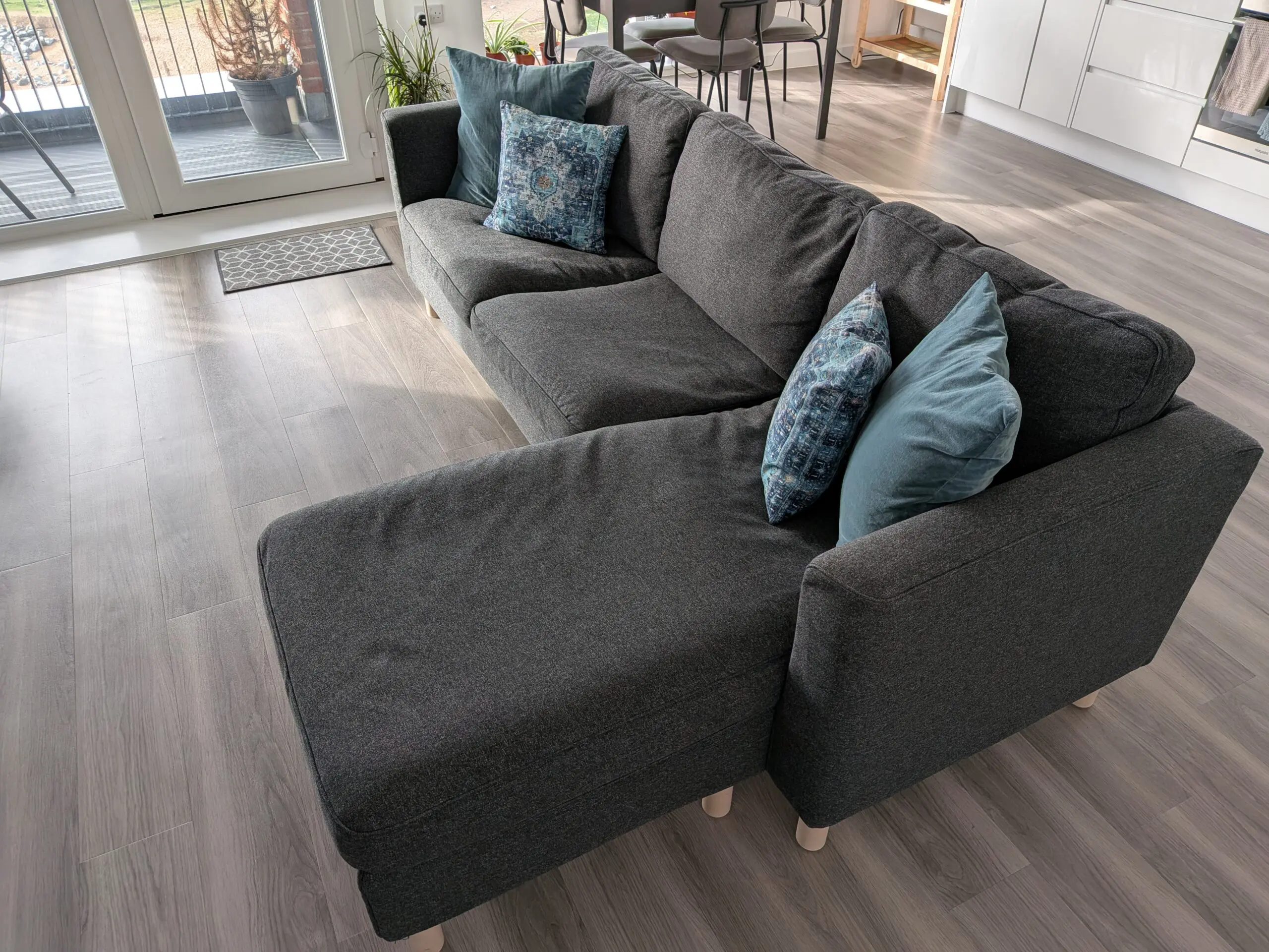 IKEA PÄRUP 3-Seat Sofa with Chaise Longue – Gunnared Grey