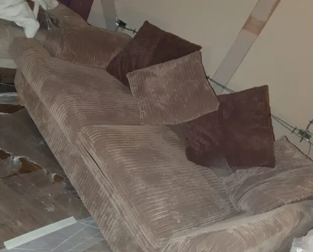 2 Piece Brown matching sofa set.