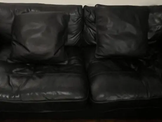 DFS Black Zennah Manhattan Ebony 3 seater sofa