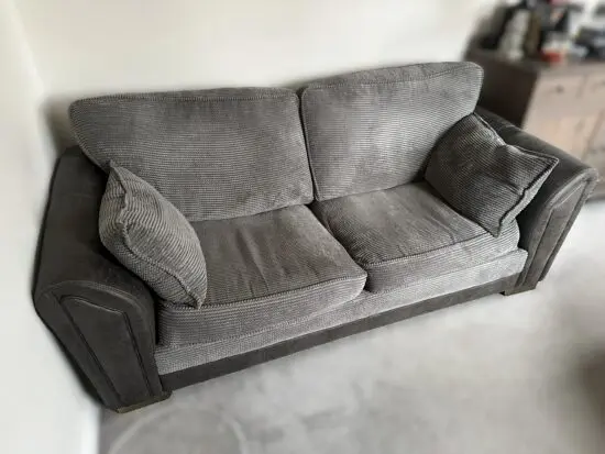 DFS Henderson Formal Back 3 Seater Deluxe Sofa Bed - Charcoal (Grey)