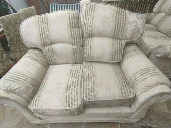 Sofa Set for 3 seater Sofa, 2x 2 seater and 1 Sofa (white/yellow)