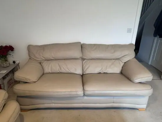 2 and 3 seat soft leather sofas by Contour