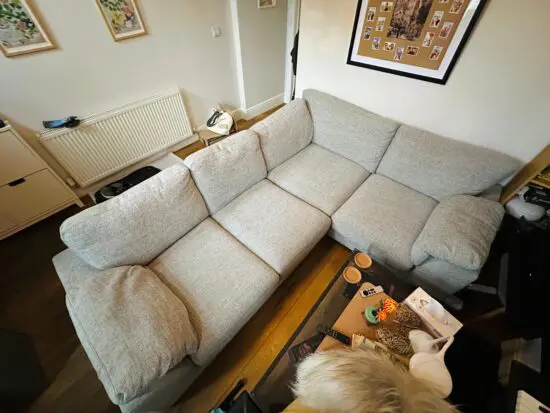 DFS Euphoria Grey Left Hand Facing 2 Seater Corner