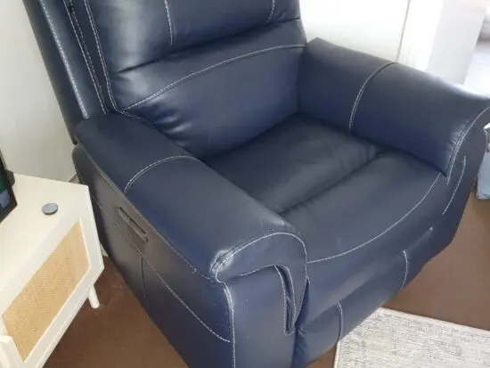 DFS Evander leather & faux leather power recliner