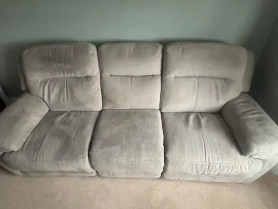 Furniture Village 3 Seater Power Recliner Sofa, Chair & Footstall with USB Ports