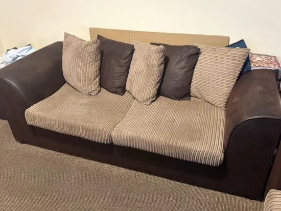 Dark brown and Light Brown sofa