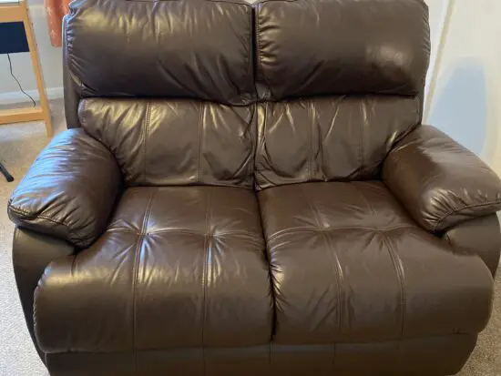 Dark Brown Leather Sofa