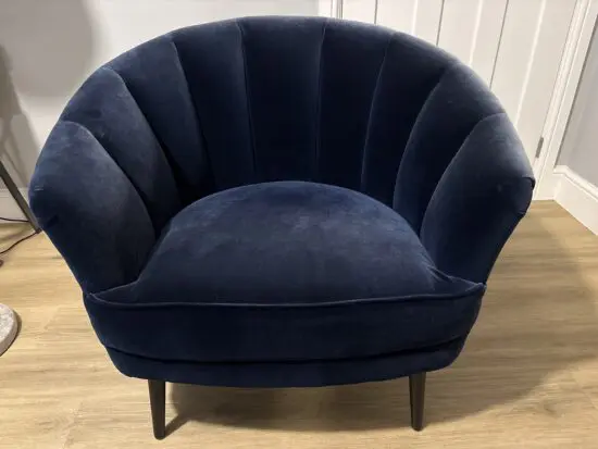 Sofa.com Harper armchair blue velvet