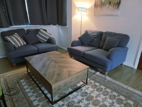 Next 2 seater sofas in blue color