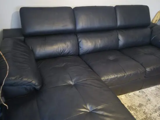 100% Premium Leather 3 Seater Left-Hand Chaise Sofa - FSC® Certified