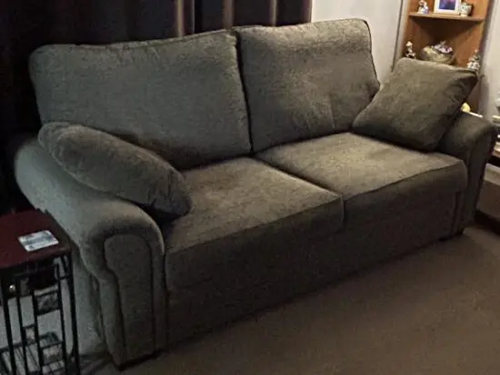 3 seater fabric sofa bed - brown