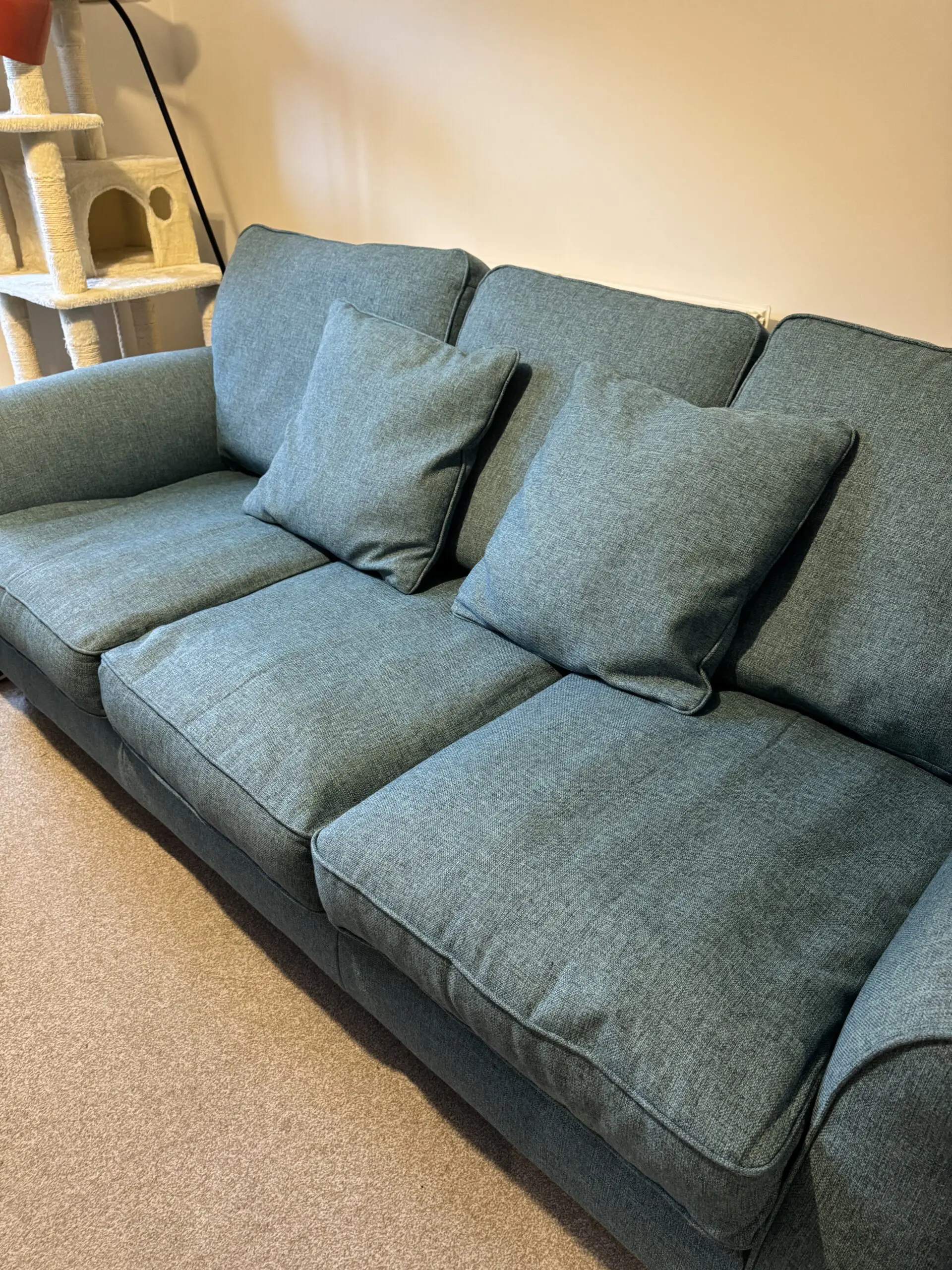 Next Dark Tweedy Blend Teal Ashford Casual Large 3 Seater
