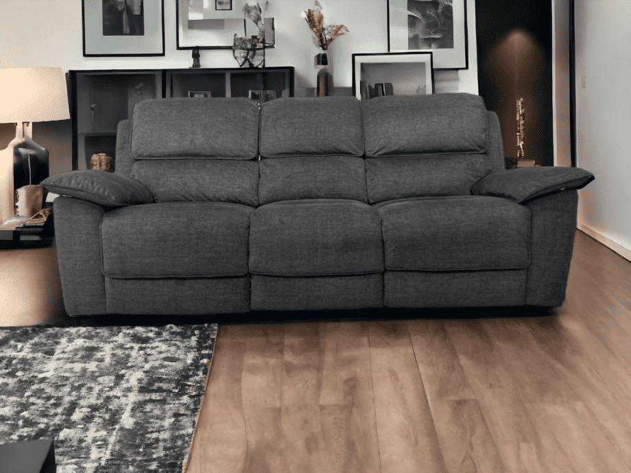 Oak Furniture Land 3 Seater Grey Electric Recliner