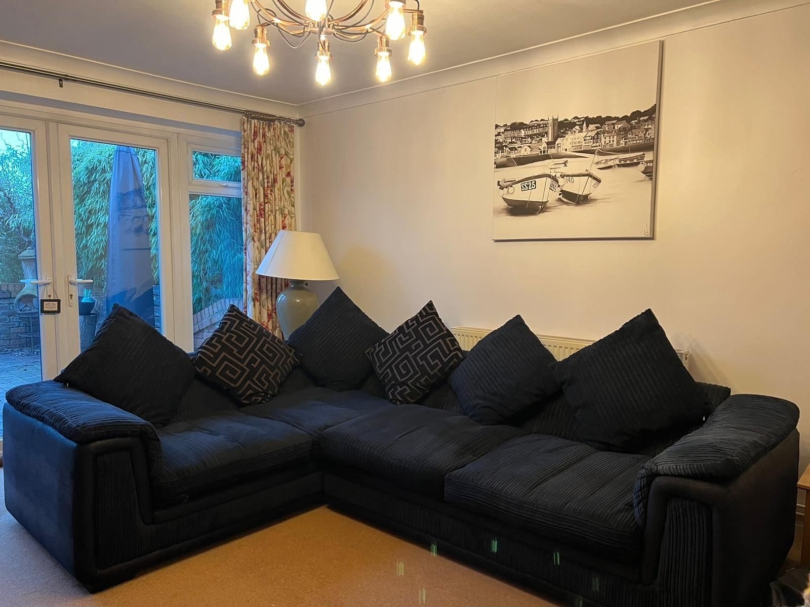 Dfs black fabric sofa hotsell
