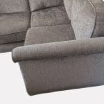 SCS Grey Corner Sofa with Studded Arms