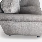 SCS Grey Corner Sofa with Studded Arms