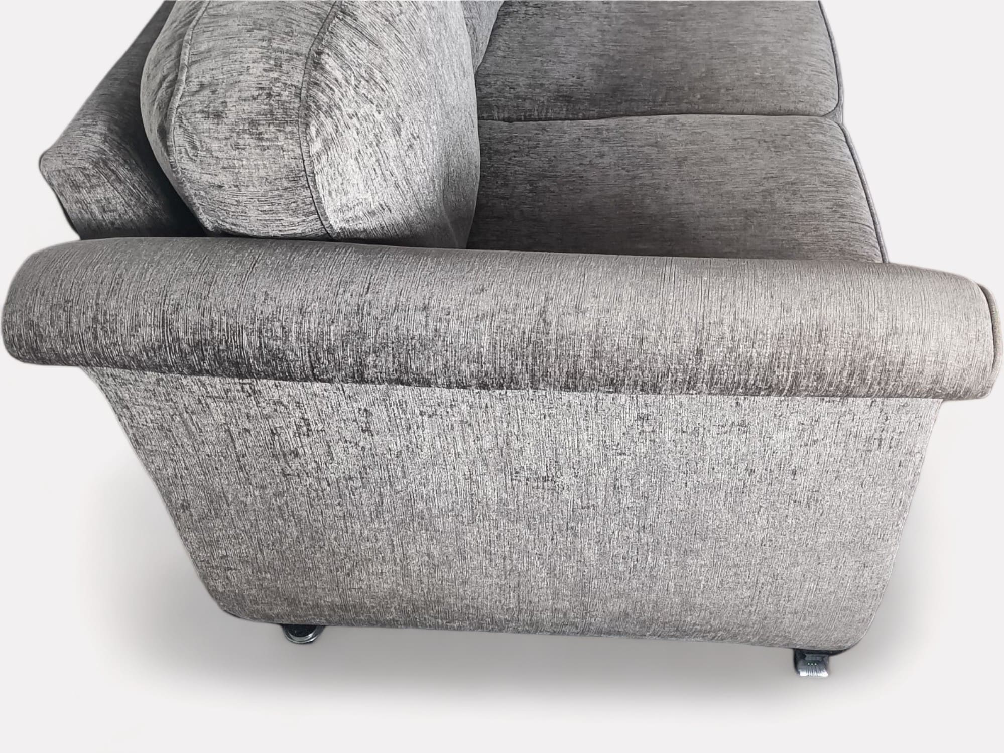 SCS Grey Corner Sofa with Studded Arms Sofalistic The Sofa Marketplace buy and sell preloved sofas nationwide