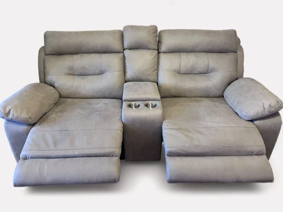 SCS Grey Suede Soft Touch Recliners