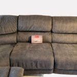 NCF Grey Corner Recliner Sofa with Cup Holders