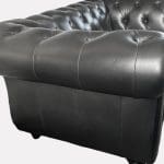 Littlewoods Black Leather 2 Seater and 2 Chairs