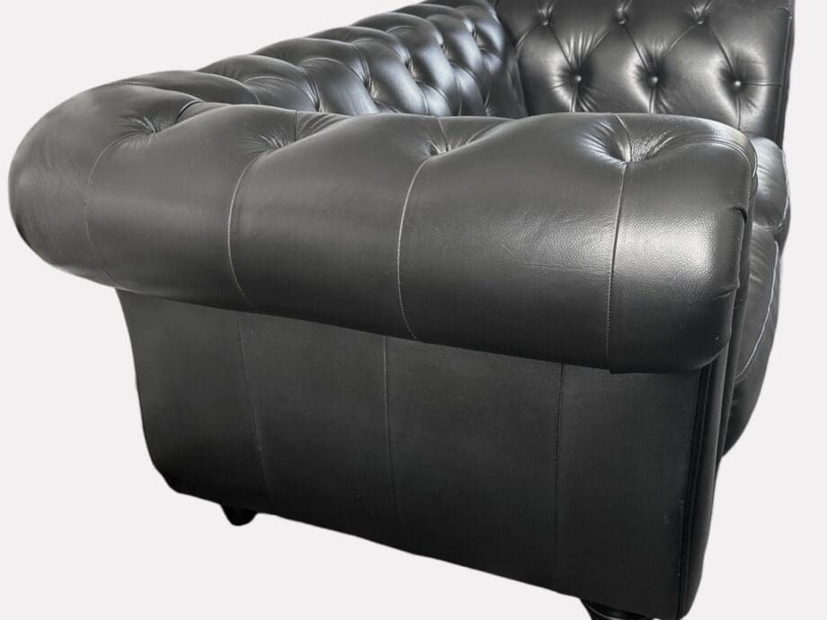 Littlewoods Black Leather 2 Seater and 2 Chairs Sofalistic The Sofa