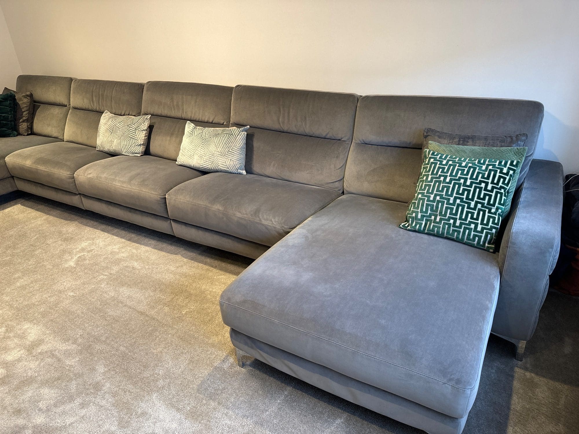 Natuzzi Plush Grey Large UShape The Sofa Marketplace Buy and Sell