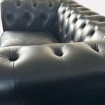 Littlewoods Black Leather 2 Seater and 2 Chairs