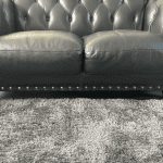 Littlewoods Black Leather 2 Seater and 2 Chairs