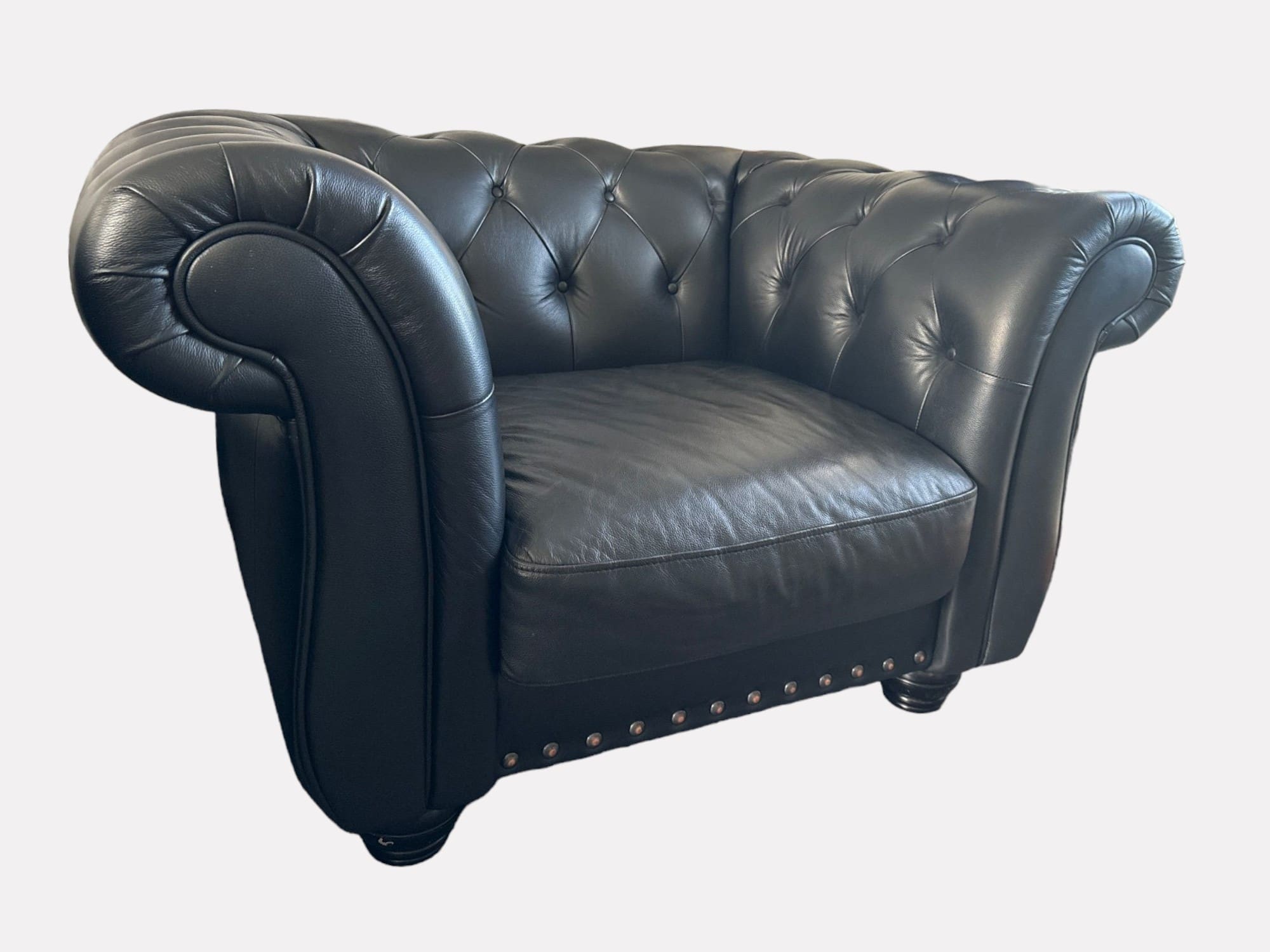 Littlewoods Black Leather 2 Seater and 2 Chairs Sofalistic The Sofa