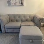 DFS Belair 2 Seater Sofa and Matching Footstool