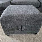 DFS Charcoal 3 Seater L-Shape with Footstool Storage