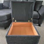 DFS Charcoal 3 Seater L-Shape with Footstool Storage