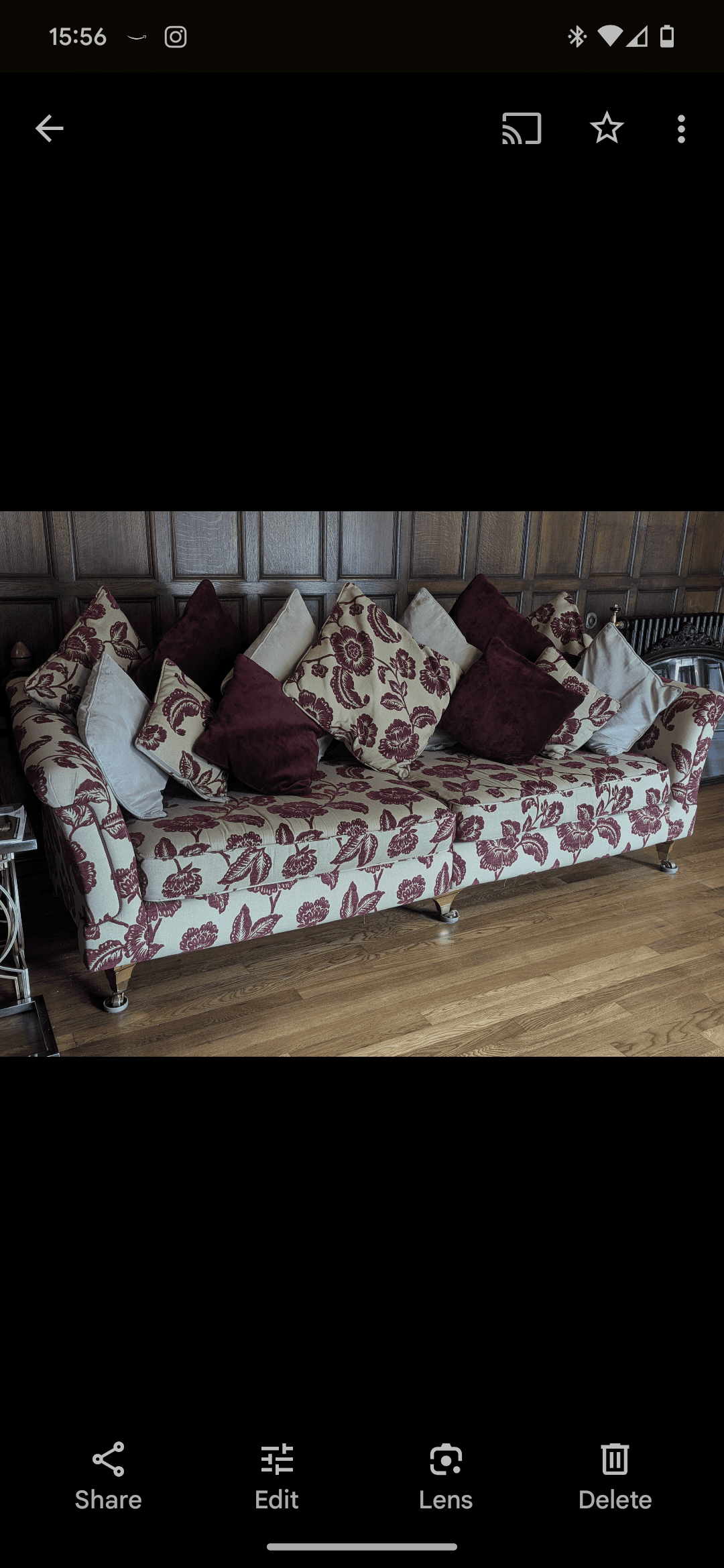 4 3 seater sofa set plus storage footstool Scs Beige and Deep Red Flock Traditional style Sofalistic The Sofa Marketplace buy and sell preloved sofas nationwide
