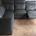 Harveys Leather Grey Corner Unit