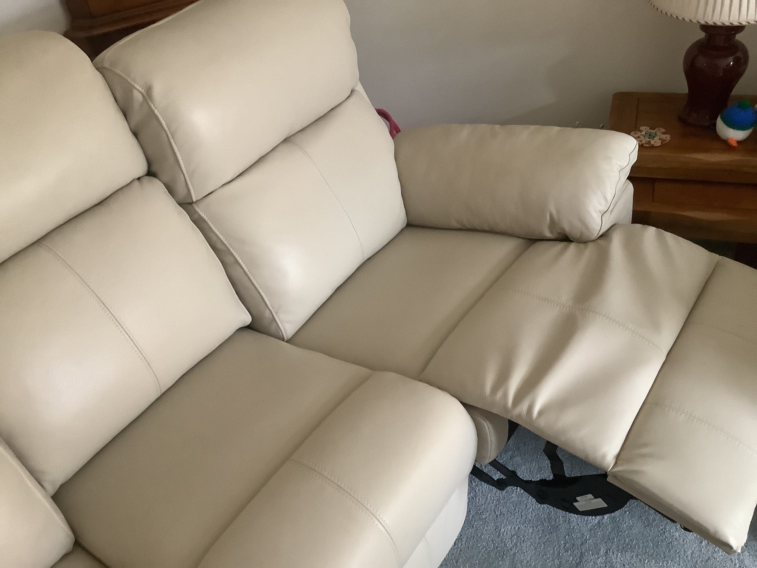 Fabb Furniture; Blair 3 seater full leather power recliner with power