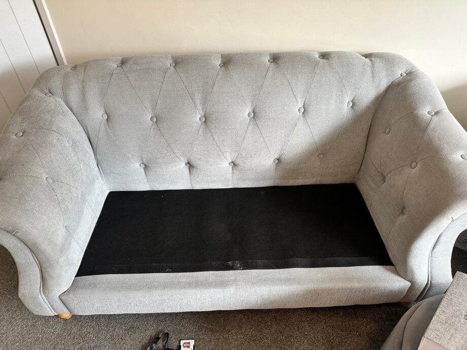 Dunelm 2x grey 2 seater sofas