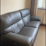SCS power recliner 3 seater chair and footstool
