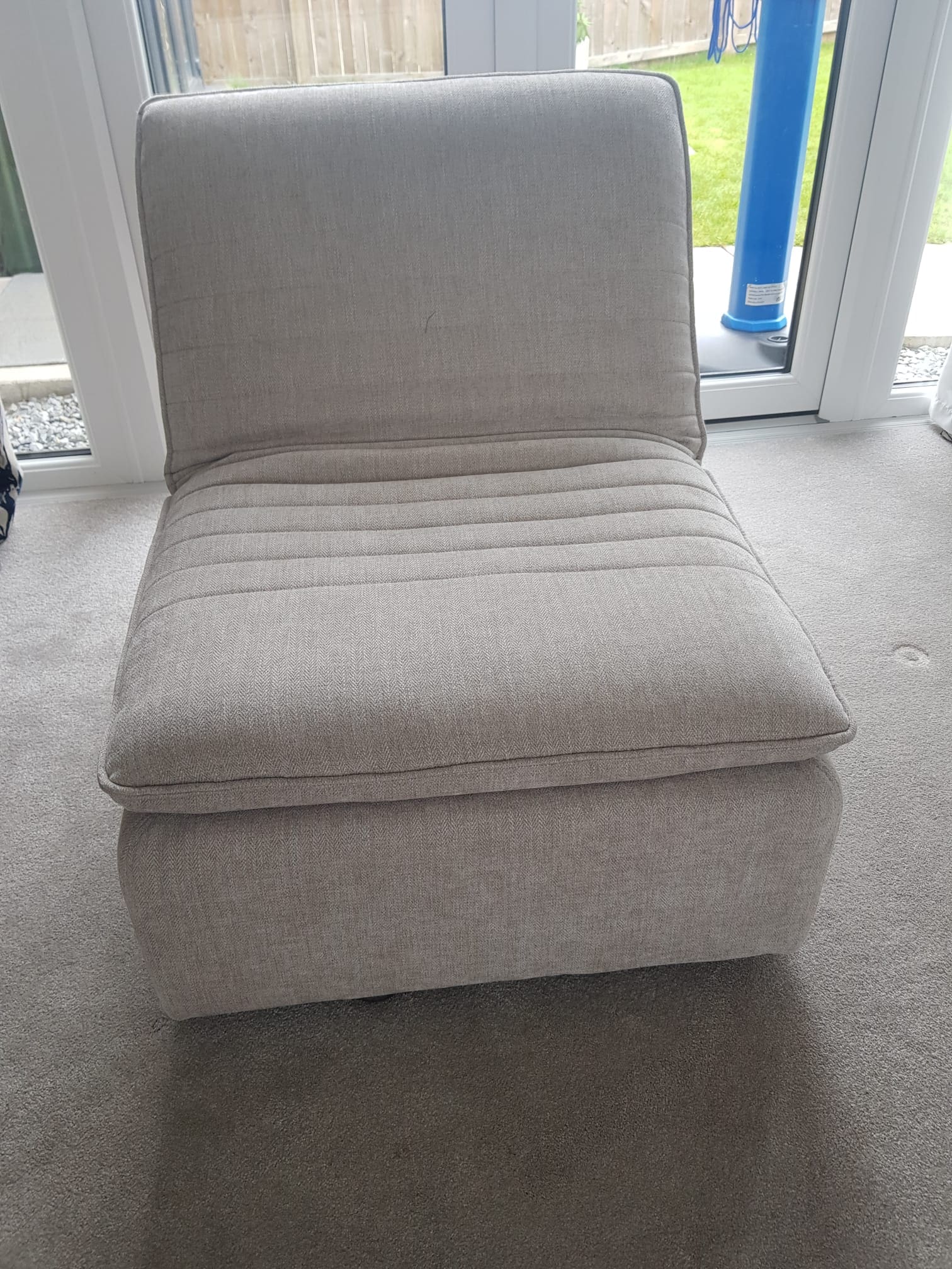 Sofology 3 Seater Radley Radleigh Oatmeal Double Power Recliner with Double Power Headrest