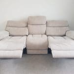 Sofology 3 Seater Radley / Radleigh Oatmeal Double Power Recliner with Double Power Headrest