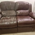 2 seater recliner faux leather sofa