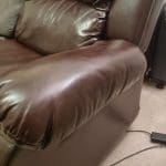 2 seater recliner faux leather sofa
