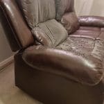 2 seater recliner faux leather sofa