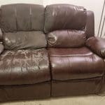 2 seater recliner faux leather sofa