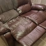 2 seater recliner faux leather sofa